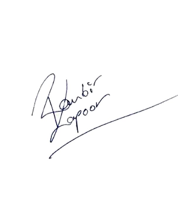 Ranbir Kapoor's Signature