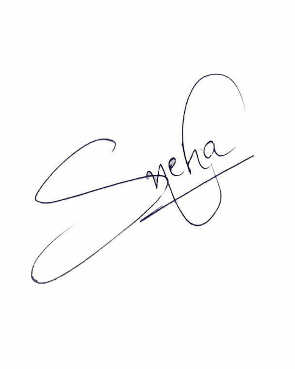 Sneha's Signature