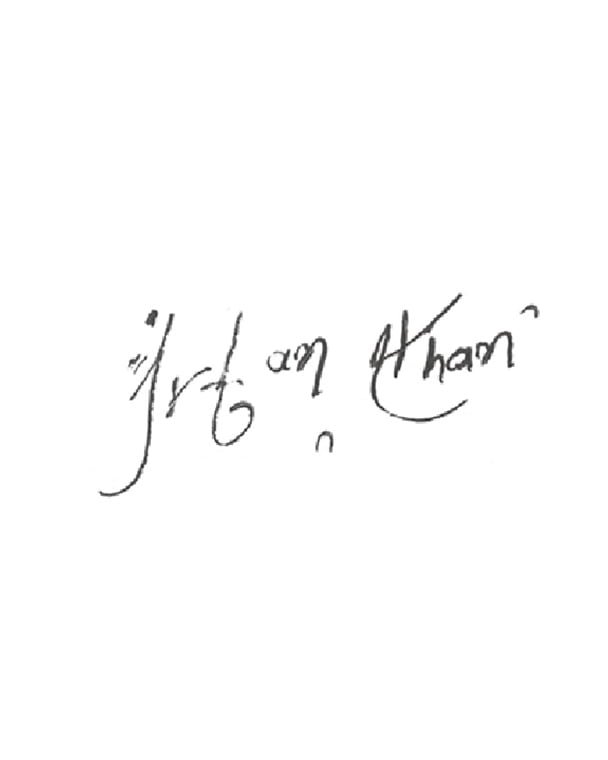 Irrfan Khan's Signature