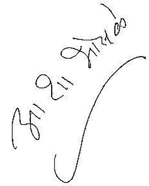 Asha Bhosle's Signature